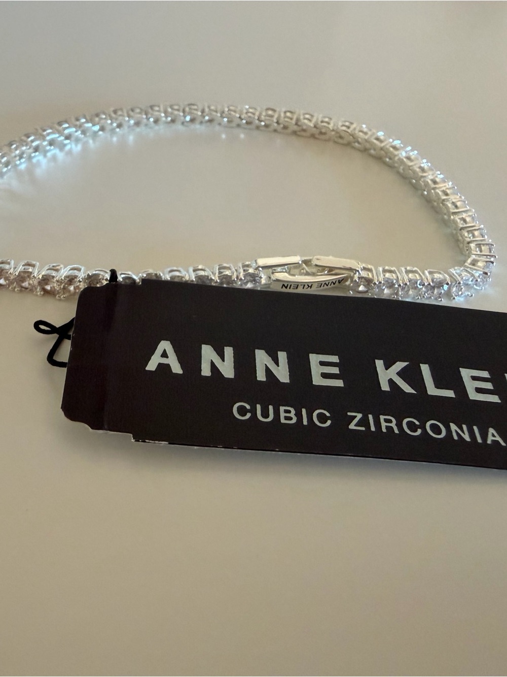 NWT Anne Klein Silver Crystal Stretch Bracelet